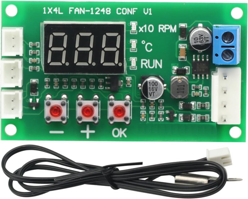 GODIYMODULES DC 12-48V 5A PWM Motor Fan Speed Controller Temperature Control Digital 4 Wire PWM Driver Module Motor Controller - Image 2